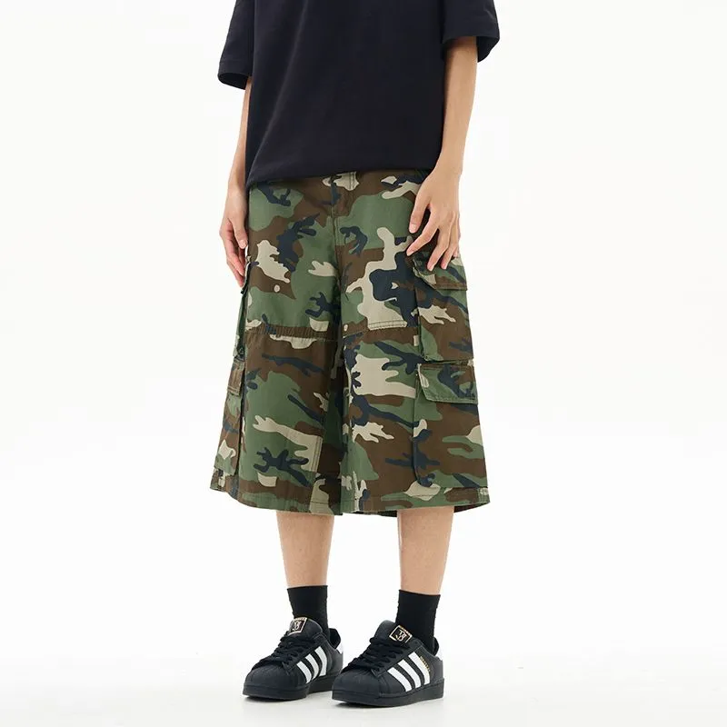 BEAR UNION Denim Shorts Unisex Camouflage-3