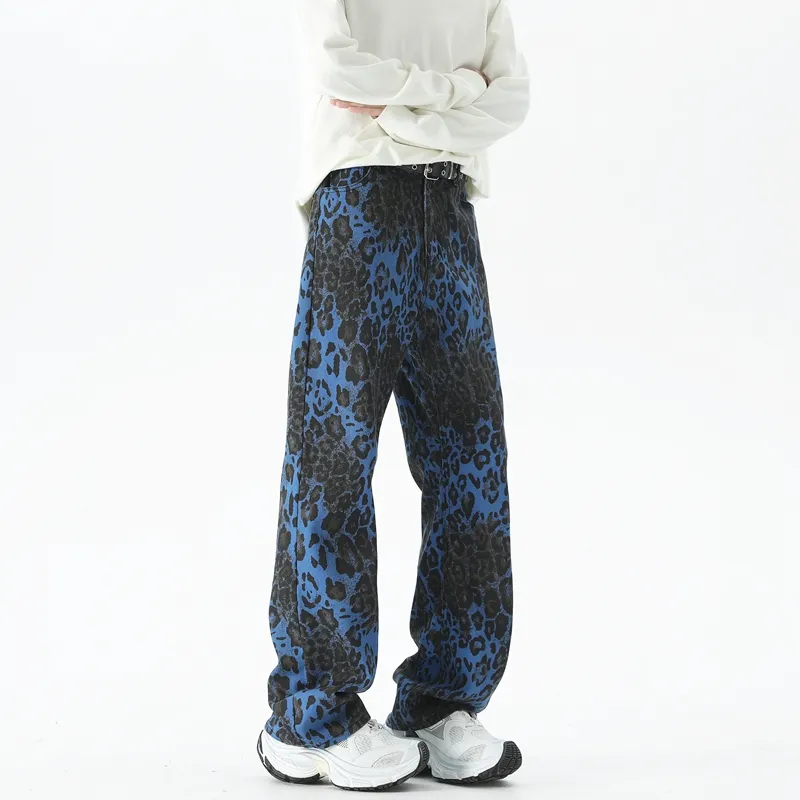 BEAR UNION Jeans Unisex Yellow Leopard Print-10