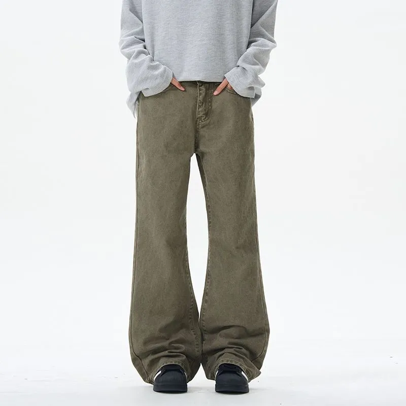 BEAR UNION Casual Pants Unisex Army Green-1