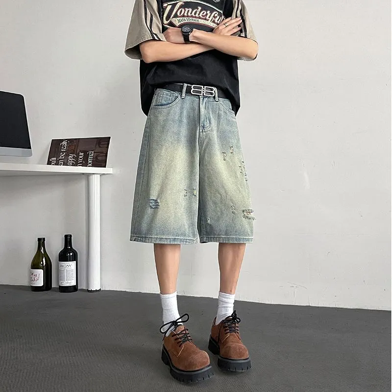 BEAR UNION Denim Shorts Unisex Blue-5