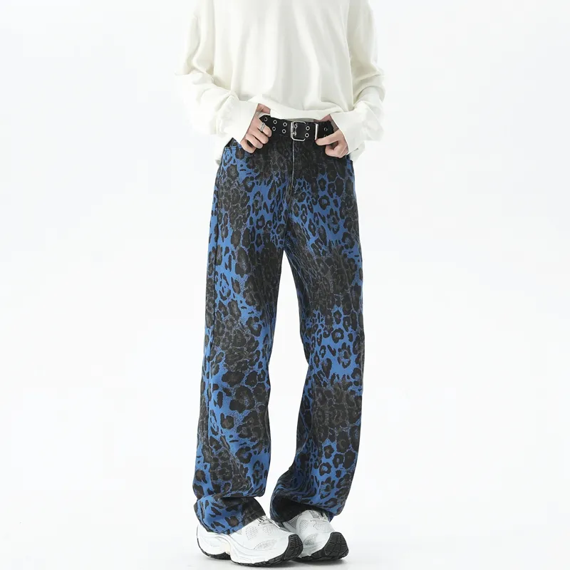 BEAR UNION Jeans Unisex Yellow Leopard Print-9