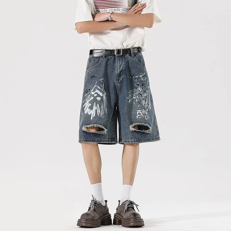 BEAR UNION Denim Shorts Unisex Dark Blue-2