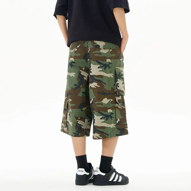 BEAR UNION Denim Shorts Unisex Camouflage-4