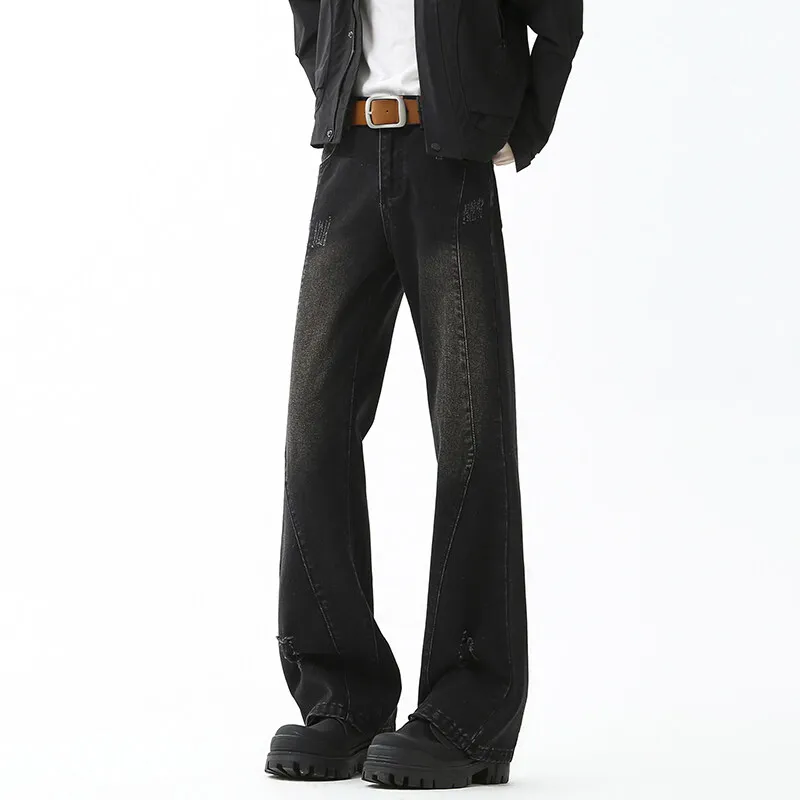 BEAR UNION Jeans Men's Carbon Black Yellow Mud Vintage Blue-1