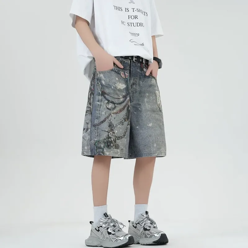 BEAR UNION Denim Shorts Unisex Vintage Blue-3