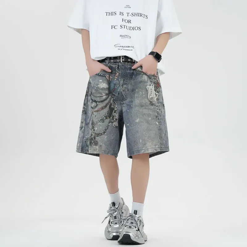 BEAR UNION Denim Shorts Unisex Vintage Blue-1