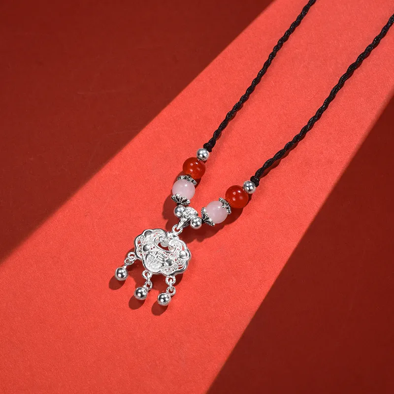 Wylyp 999 Fine Silver Necklaces Women's-2