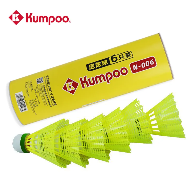KUMPOO N006 Nylon Shuttlecock 6 Pack Nylon Competition Training Shuttlecocks-3