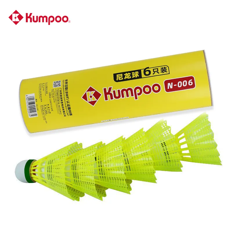 KUMPOO N006 Nylon Shuttlecock 6 Pack Nylon Competition Training Shuttlecocks-2