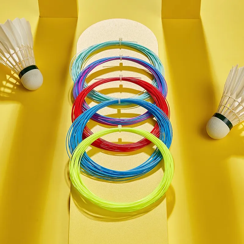 TAAN Stretchable Badminton Racket Strings Rainbow Nylon Competition Training Unisex 10m-2