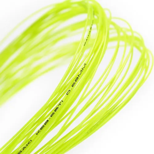 Kawasaki Durable Type Badminton Racket Strings Neon Yellow Competition Level Training Professional Unisex 0.7mm*10m
