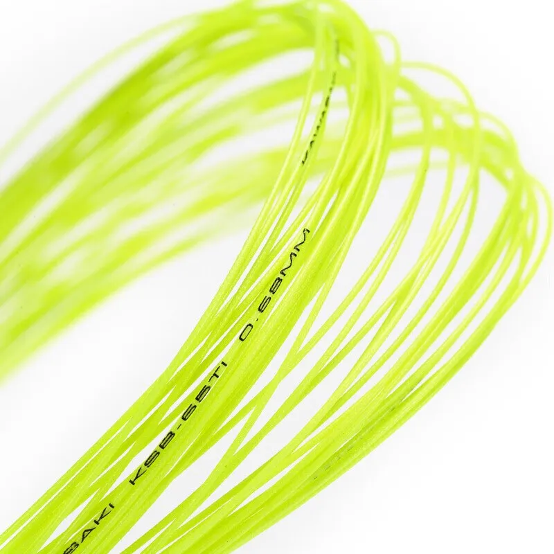 Kawasaki Durable Type Badminton Racket Strings Neon Yellow Competition Level Training Professional Unisex 0.7mm*10m-0