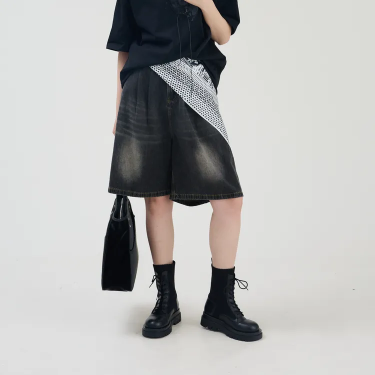 SETIROM Denim Shorts Women's Black-2