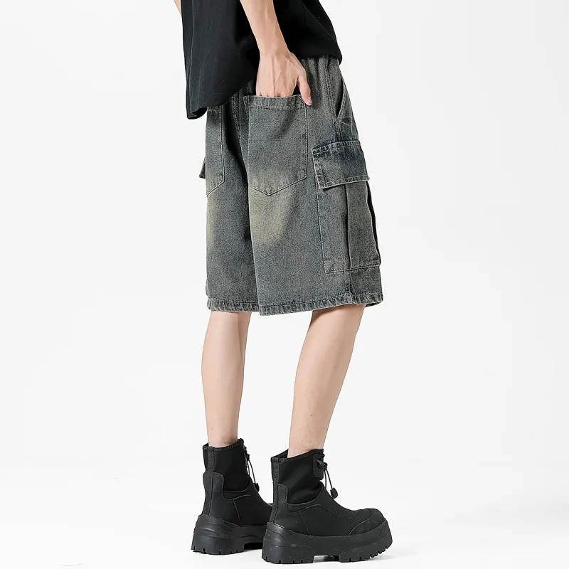 Emoji Denim Shorts Unisex-4