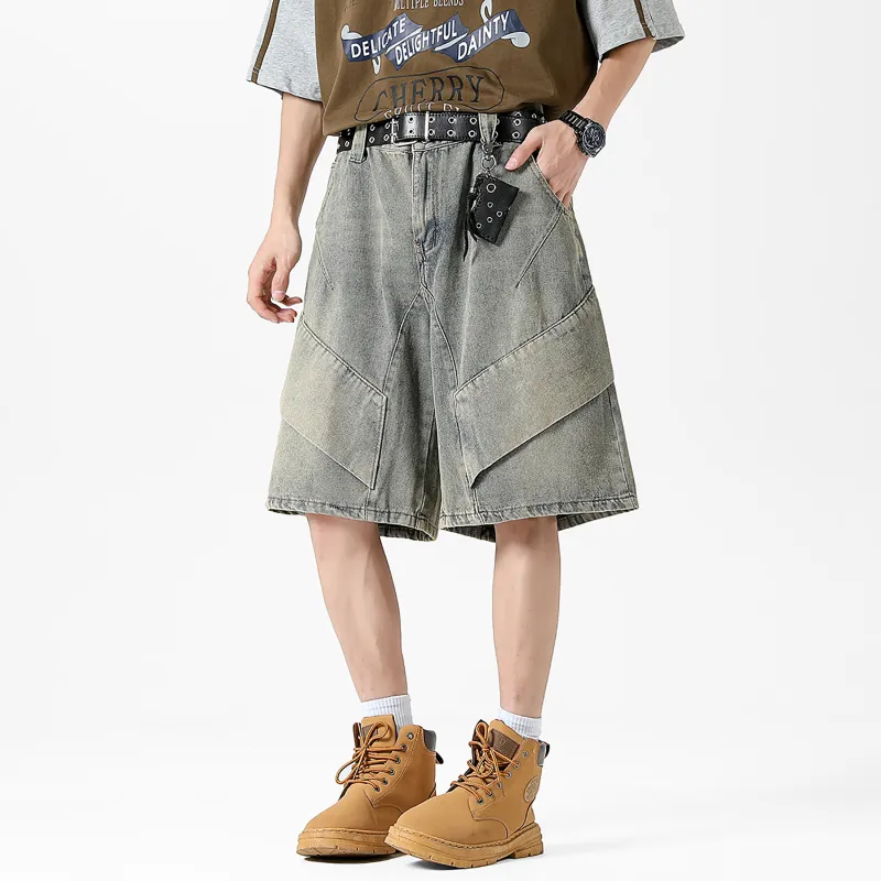 Emoji Denim Shorts Unisex-8