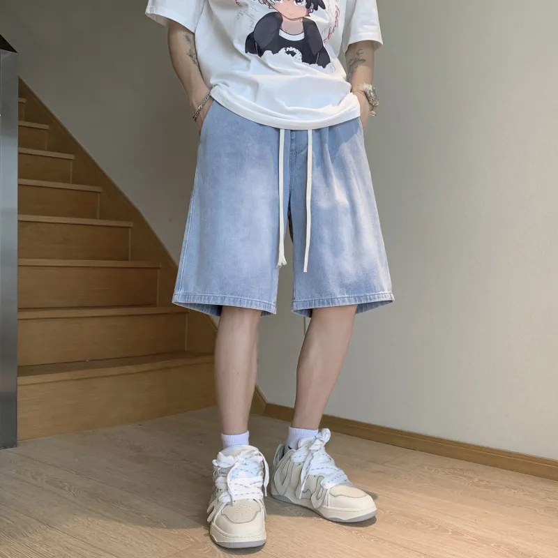 Emoji Denim Shorts Unisex-7