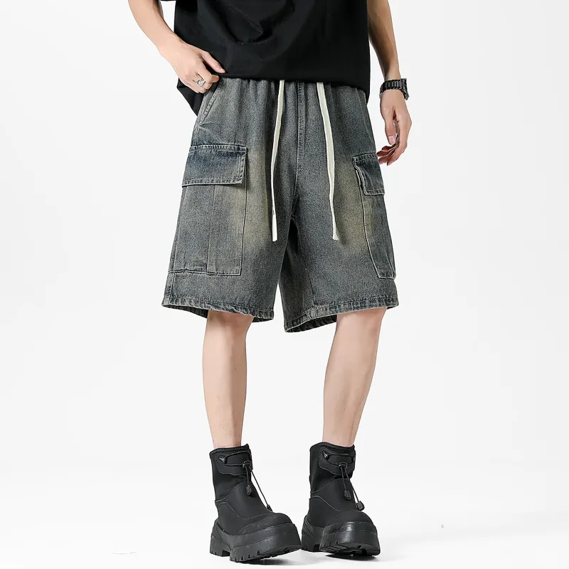 Emoji Denim Shorts Unisex-3