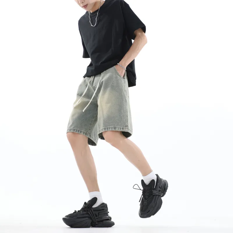 Emoji Denim Shorts Unisex-12