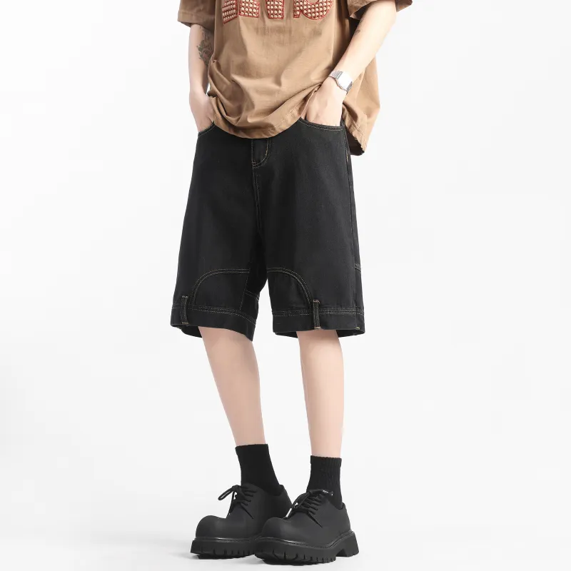 Emoji Denim Shorts Unisex-8