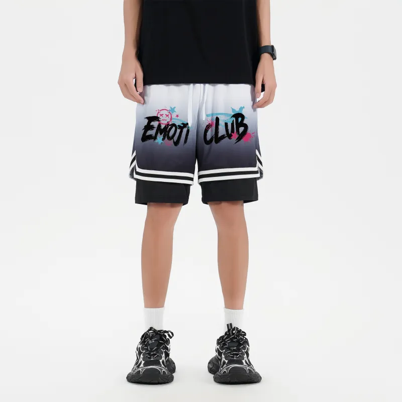 Emoji Basketball Shorts Unisex-12