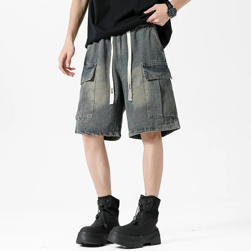 Emoji Denim Shorts Unisex-2