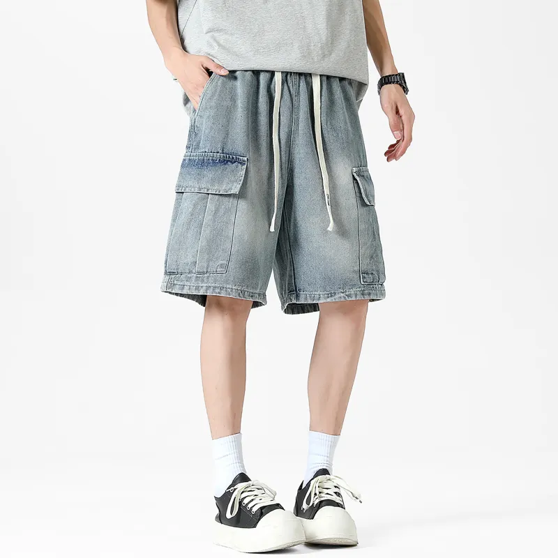 Emoji Denim Shorts Unisex-8