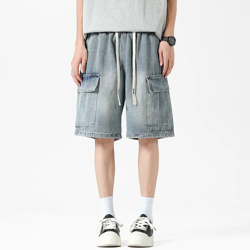 Emoji Denim Shorts Unisex-7