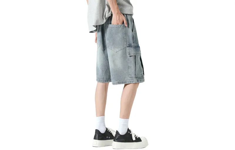 Emoji Denim Shorts Unisex-6