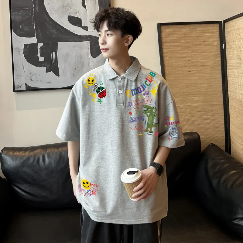 Emoji Polo Shirts Unisex-12