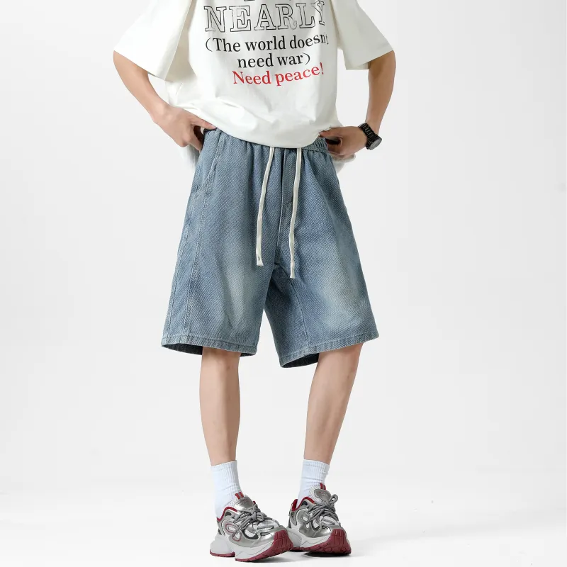 Emoji Denim Shorts Unisex-5