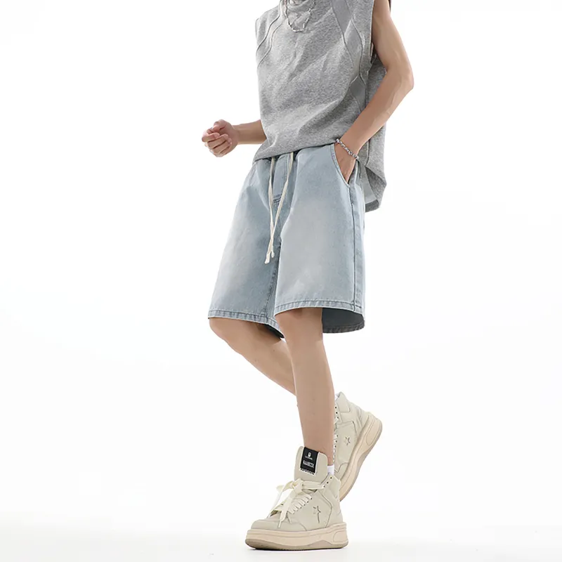 Emoji Denim Shorts Unisex-6
