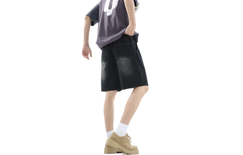 Emoji Denim Shorts Unisex-16