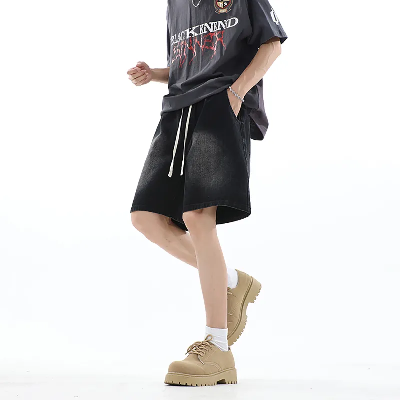 Emoji Denim Shorts Unisex-17