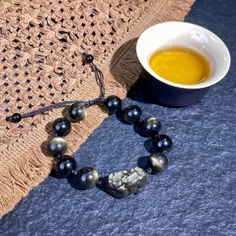 Carp Crystals Obsidian Jade Bracelets Unisex Obsidian-4