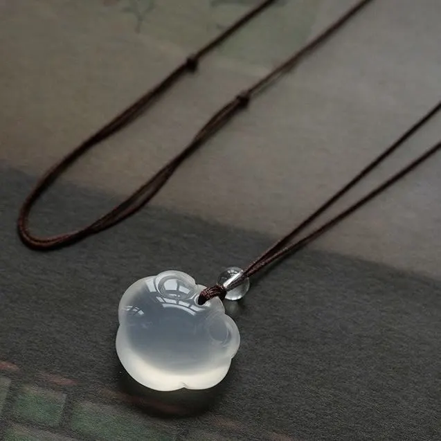Carp Crystals Chalcedony Jade Necklaces Unisex Chalcedony-3