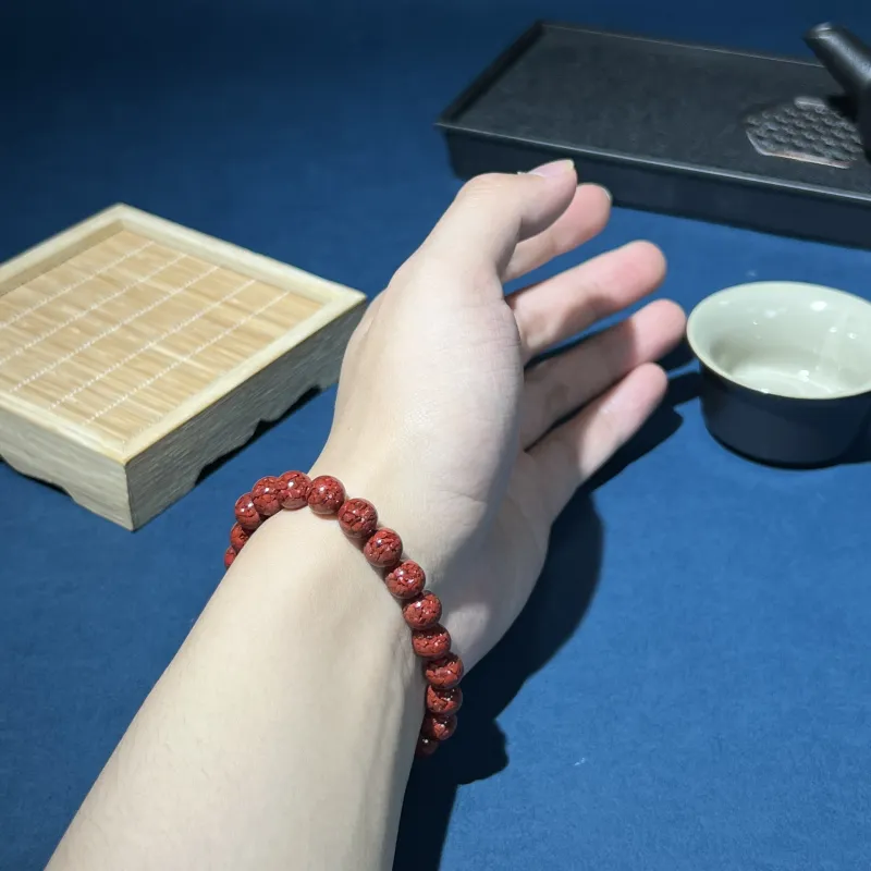 Carp Crystals Reconstructed Cinnabar Jade Bracelets Unisex Reconstructed Cinnabar-2