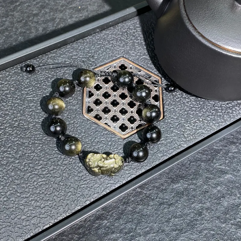 Carp Crystals Obsidian Jade Bracelets Unisex Obsidian-3