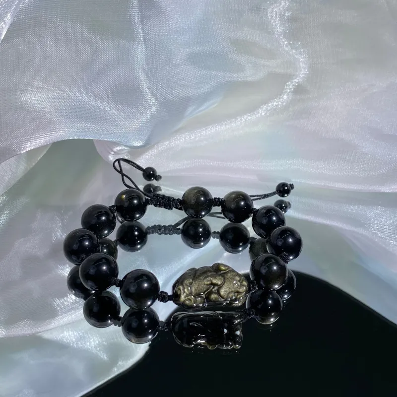 Carp Crystals Obsidian Jade Bracelets Unisex Obsidian-6