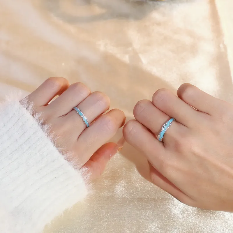 Treasure Flaws S999 Fine Silver Rings Unisex Silver White-3
