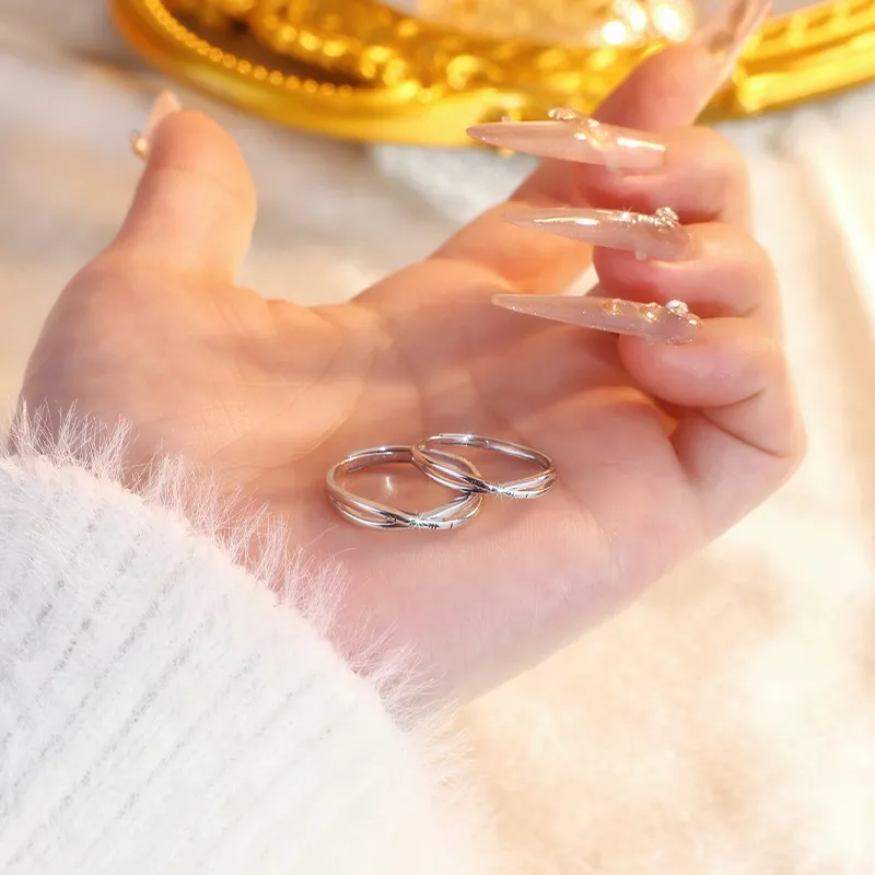 Treasure Flaws S999 Fine Silver Rings Unisex-4