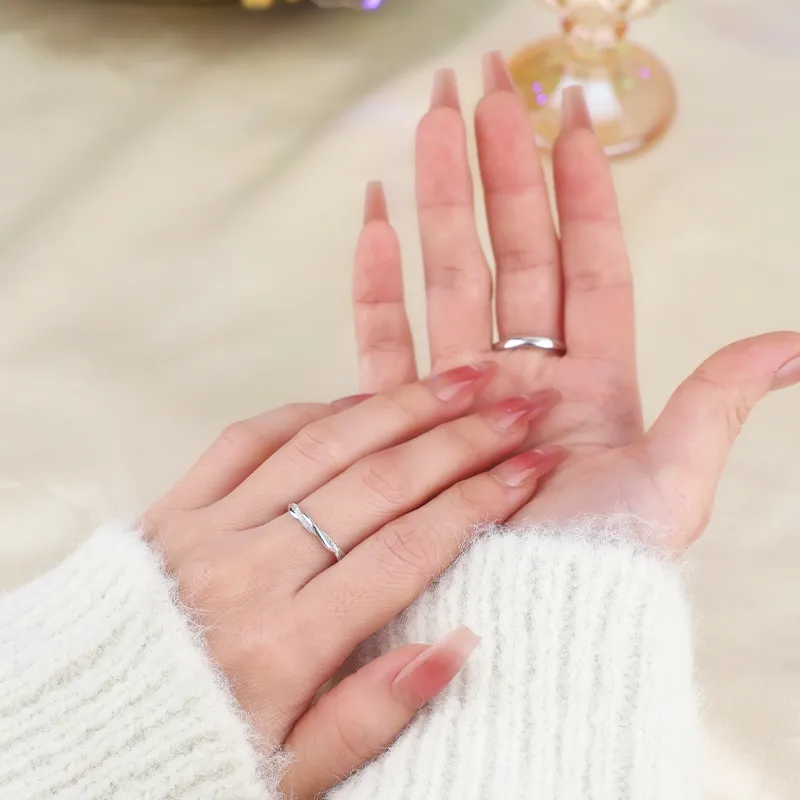 Treasure Flaws S999 Fine Silver Rings Unisex Silver-4