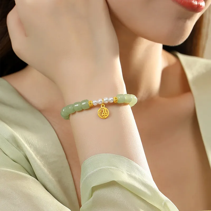 Treasure Flaws Chalcedony Jade Bracelets Women's-1