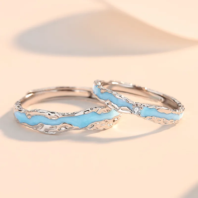 Treasure Flaws S999 Fine Silver Rings Unisex Silver White-2