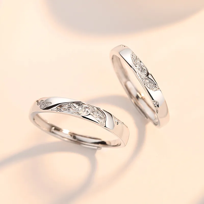 Treasure Flaws S999 Fine Silver Rings Unisex-5