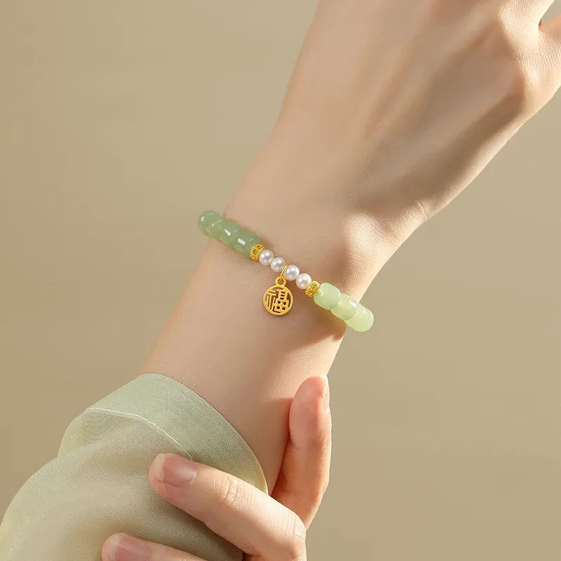 Treasure Flaws Chalcedony Jade Bracelets Women's-2