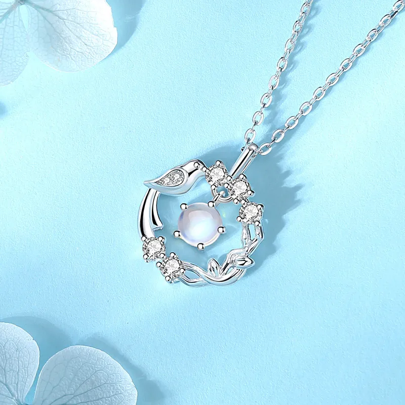 Treasure Flaws S999 Fine Silver Necklaces Women's Silver White-5