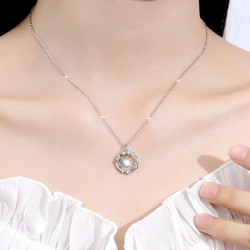 Treasure Flaws S999 Fine Silver Necklaces Women's Silver White-3