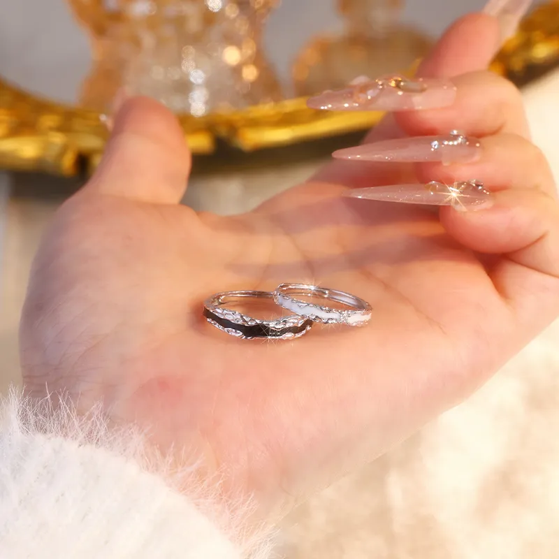 Treasure Flaws S999 Fine Silver Rings Unisex-4