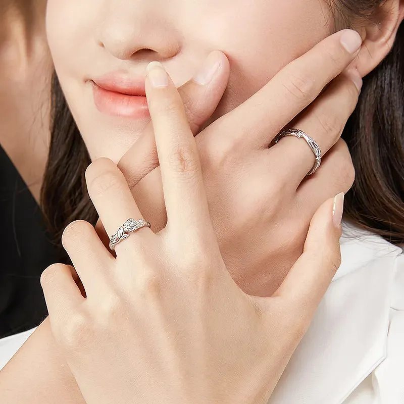 Treasure Flaws S999 Fine Silver Rings Unisex Silver-3