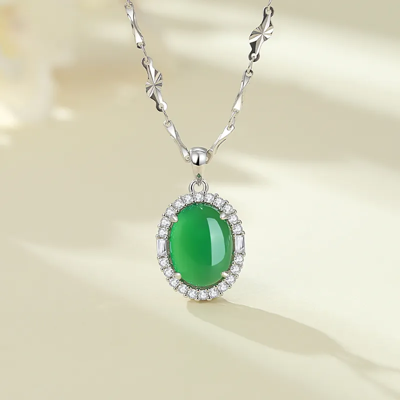 Treasure Flaws Chalcedony Necklaces Women's-1